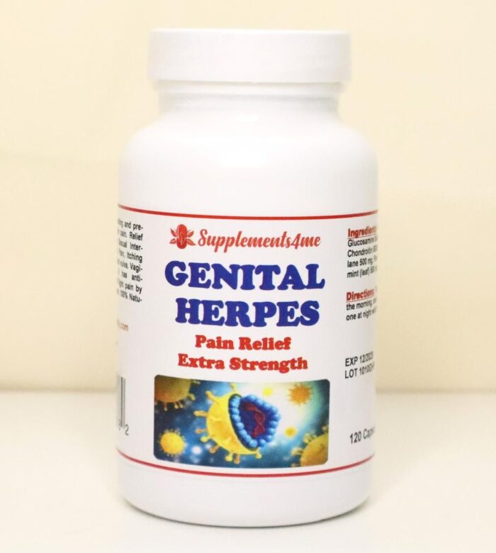 GENITAL HERPES 1 & 2 PAIN RELIEF - EXTRA STRENGTH - 120 Caps - MADE IN USA